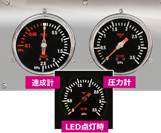 LED対振型圧力計・連成計